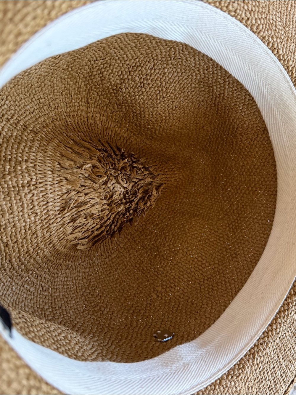 Ralph Lauren Straw Hat with Pink Floral Scarf Trim - Picture 6 of 7
